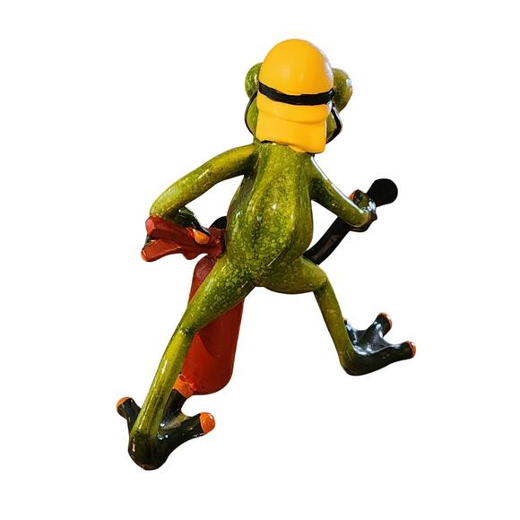 Firefighter Frog With Hose Figurine - Picture 3 of 6